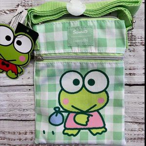 Loungefly Keroppi Gingham Passport Crossbody Bag